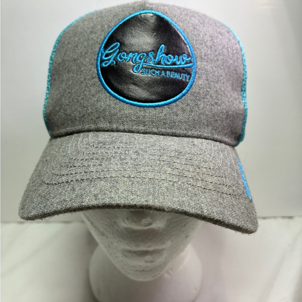 GONGSHOW grey and blue hockey trucker snapback hat such a Beauty